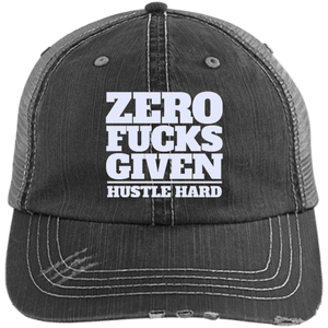 Zero Fu*%$ Given - Distressed Trucker Style