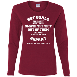 Set Goals - Smash Them Women's Longsleeve Shirt