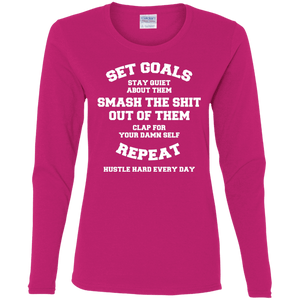 Set Goals - Smash Them Women's Longsleeve Shirt